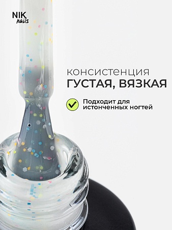 Камуфлирующая база NIK nails Seventeen Rubber Base №02 15 g (М)