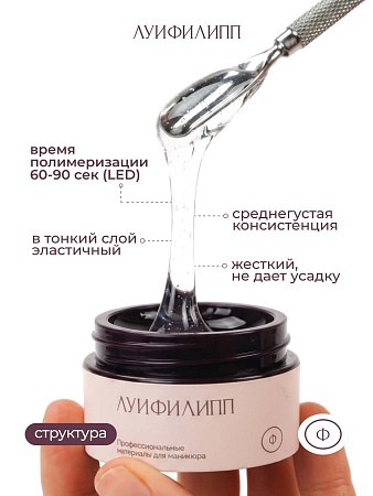 Гель для наращивания ЛУИФИЛИПП Nude Gel clear 30g (М)