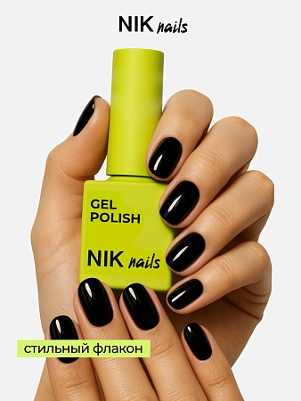 Гель-лак NIK nails Black 10 g (М)